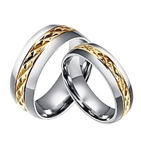 rowag novelty 8mm men titanium stainless steel couple wedding bands for him and her 6mm women promise engagement rings, men size 12