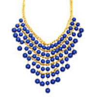 Rows Acrylic Beads Alloy Necklace