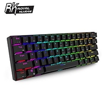 Royal Messschusterei RK61 Ergonomic bluetooth Wired Dual Mode 60% RGB Light Mechanical Gaming Keyboard for Laptop Tablet or Cell Phones miniinthebox