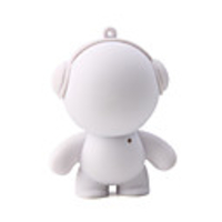 Rubber Man Portable Mini Speaker for iPhone/iPod/Cellphones/MP3/Laptop (White)
