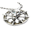 Rudder And Skeleton Head Titanium Steel Necklace