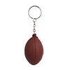 Rugby Style Keychain with Soft Plastic Material-Brown