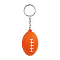 Rugby Style Keychain with Soft Plastic Material-Orange
