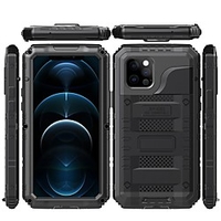 Rugged Armor Phone Case For iPhone 12 Pro Max iPhone 12 Pro IPhone 12 mini Aluminum Alloy Hybrid 360 Full Body Protective Cover with Built in Tempered Glass miniinthebox