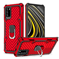 Rugged Armor Phone Case For Xiaomi Mi 10T Pro Poco X3 NFC Poco M3 Metal Ring Bracket Protection PC Back Cover For Redmi Note 9 Pro Max Redmi 9A 8 7 miniinthebox