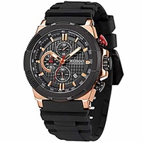 ruimas military sport watches men luxury chronograph quartz watch man waterproof silicone strap wristwatch