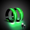 runing light for runers (2 pack) rechargeable led armband refective running gear,  led light up band for joggers bikers walkers