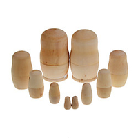 Russian Doll Wooden Cute Creative All 5 pcs / Kids
