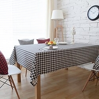 Rustic Lattice Tablecloth Cotton Linen Rectangle Table Cloths for Kitchen Dining,  Party,  Holiday,  Christmas,  Buffet miniinthebox