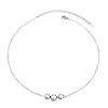 s925 sterling silver heart choker short chain necklace for women girl