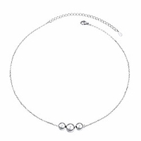 s925 sterling silver heart choker short chain necklace for women girl