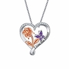 s925 sterling silver rose flower butterfly love heart pendant necklace for women teen
