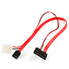 Safe ATA SATA IDE Power 7 9 Pin Data Cable Red