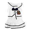 Sailor Cotton Style Dress for Dogs (XS-XL,  White)