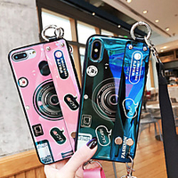 Samsung Applicable to Galaxy Note10 Blu-ray Camera Note10 Pro with wrist Note9 Cartoon Note8 Four-side Anti-drop Mobile Phone Case