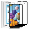 samsung galaxy a21 screen protector tempered glass,  hd clear scratch resistant bubble free full coverage(3-pack)
