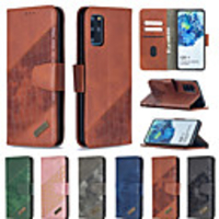 Samsung Galaxy S20Ultar S20 Note 20 Note10Plus S10Plus S9 Plus A70 A50 A30 A20 A10 M10 Card Holder Flip Cover Magnetic Full Body Protective Case Solid Color Crocodile Pattern PU Leather Leather Case