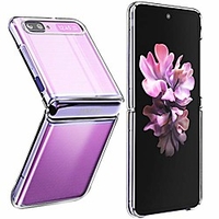samsung galaxy z flip case(2020), [slim thin] crystal hard pc and soft tpu bumper clear shockproof anti-scratch transparent phone case (crystal clear) miniinthebox