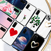 Samsung scene map Samsung Galaxy S20 S20 Plus S20 Ultra colorful Love Painted pattern tempered glass back plate TPU frame 2-in-1 anti-drop mobile phone case JMGD