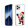Santa Claus Case For iPhone 12 iPhone 11 iPhone 12 Pro Max Unique Design Protective Case with Screen Protector Shockproof Back Cover TPU