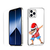 Santa Claus Case For iPhone 12 iPhone 11 iPhone 12 Pro Max Unique Design Protective Case with Screen Protector Shockproof Back Cover TPU