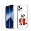 Santa Claus Case For iPhone 12 iPhone 11 iPhone 12 Pro Max Unique Design Protective Case with Screen Protector Shockproof Back Cover TPU