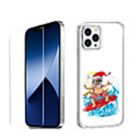 Santa Claus Case For iPhone 12 iPhone 11 iPhone 12 Pro Max Unique Design Protective Case with Screen Protector Shockproof Back Cover TPU
