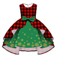 Santa Claus Christmas Dress Girls