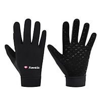 SANTIC Winter Winter Gloves Bike Gloves / Cycling Gloves Touch Gloves Warm Breathable Skidproof Full Finger Gloves Sports Gloves Fleece Black Green Dark Navy for Adults
