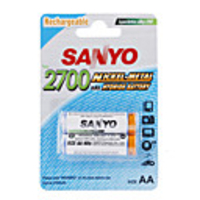 Sanyo 2700mAh Ni-MH Rechargeable AA Batteries (2-Pack)