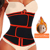 Sauna Belt Neoprene Waist Trainer Shaper Slimming Belt Adjustable Waist Belt Sports Neoprene Home Workout Fitness Gym Workout Adjustable Tummy Control Calories Burned For Men Women