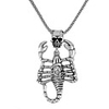 Scorpion and Skull Sliver Necklace
