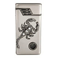 Scorpion Pattern Lighter with LED Grey