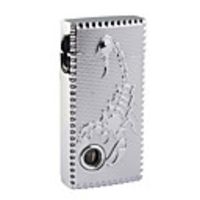 Scorpion Pattern Lighter with LED Silvery