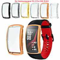 Screen Protector Case for Samsung Gear Fit 2 Pro SM-R365 TPU Rugged Bumper Case Cover All-Around Protective Plated Bumper Shell Accessories Scratch-Proof Compatible