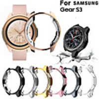 Screen Protector Case for Samsung Gear S3 TPU Rugged Bumper Case Cover All-Around Protective Plated Bumper Shell Accessories Scratch-Proof Compatible