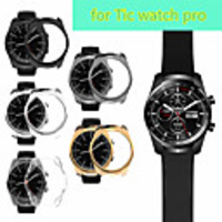 Screen Protector Case for TicWatch Pro TPU Rugged Bumper Case Cover All-Around Protective Plated Bumper Shell Accessories Scratch-Proof Compatible