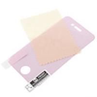 Screen Protector for Apple iPhone 4 with Cleaning Cloth - Clear Pink