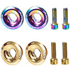 Screws For Mountain Bike MTB Aluminium Alloy Anti-Slip / High Strength / Durable Cycling Bicycle Champagne Gold Camouflage