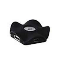 Sea Shell USB 2.0 4-Port Hub (Black)