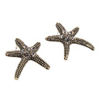 Sea Star Diamond Inlaid Earrings
