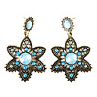 Sea Star Gem-Studded Resin Earrings