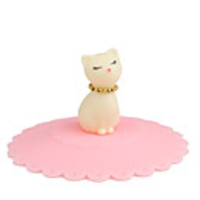 Sealing Lovely Cat Cup Cover (Yellow Cat Pink cover)