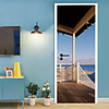 Seaside Cottage Self-adhesive Creative Door Stickers For Living Room DIY Decorative Home Waterproof Wall Stickers