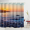 Seaside Sunset Digital Printing Shower Curtain Shower Curtains Hooks Modern Polyester New Design