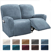 Sectional Recliner Sofa Slipcover 1 Set of 6 Pieces Microfiber Stretch High Elastic High Quality Velvet Sofa Cover Sofa Slipcover for 2 Seats Cushion Recliner Sofa miniinthebox