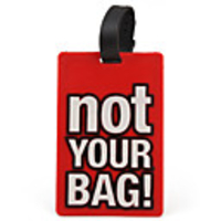 Secure Travel Suitcase ID Luggage Tag - NOT YOUR BAG! (Red)