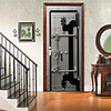 Self-adhesive Creative Safe Door Stickers For Living Room DIY Decorative Home Waterproof Wall Stickers