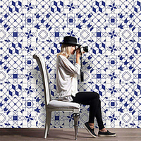 Self Adhesive Tile Sticker European Style Wall Sticker Pvc Sticker Removable Tile Sticker Decals For Bathroom Kitchen 10pcs