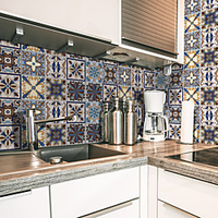 Self Adhesive Tile Sticker European Style Wall Sticker Pvc Sticker Removable Tile Sticker Decals For Bathroom Kitchen 10pcs